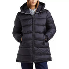 Plumífero Largo Con Capucha Reversible Mujer Riversa2W - Negro