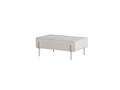 Mathilde - Coffee Table with 2 Drawers - Marble-Effect Top and Gold Legs