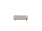 Mathilde - Coffee Table with 2 Drawers - Marble-Effect Top and Gold Legs