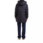 Plumífero Largo Con Capucha Reversible Mujer Riversa2W - Negro