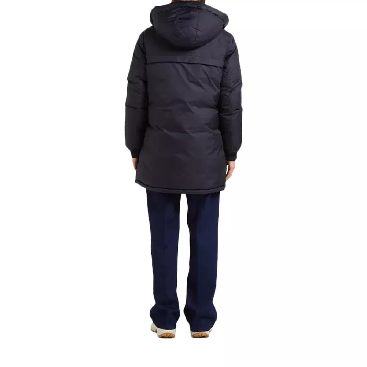 Plumífero Largo Con Capucha Reversible Mujer Riversa2W - Negro