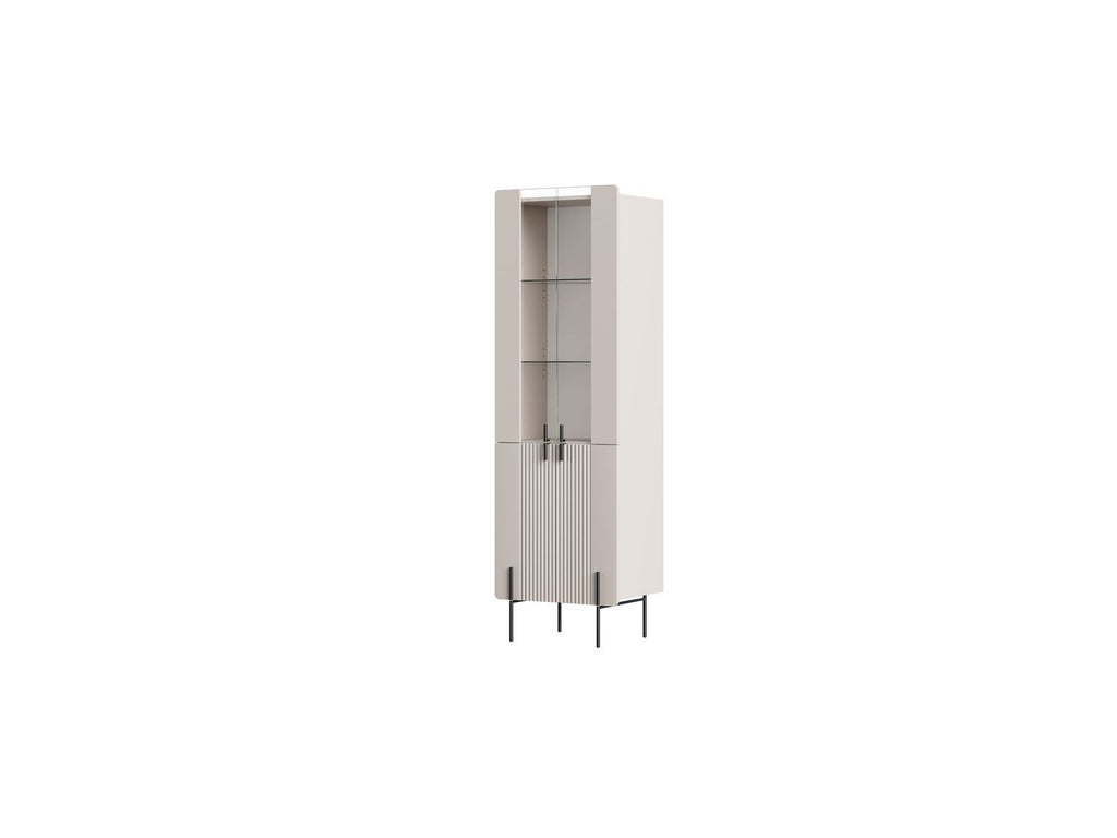 Mathilde - Mueble vitrina de 2 puertas - Patas negras