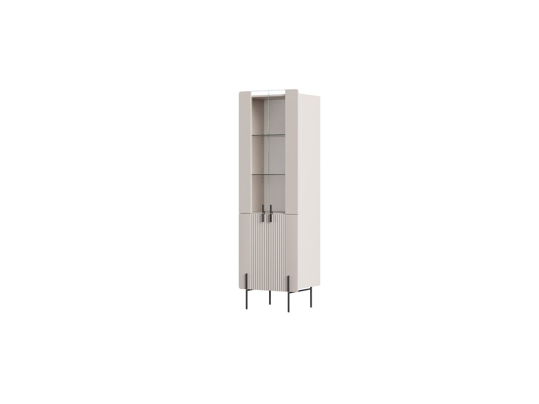 Mathilde - Mueble vitrina de 2 puertas - Patas negras