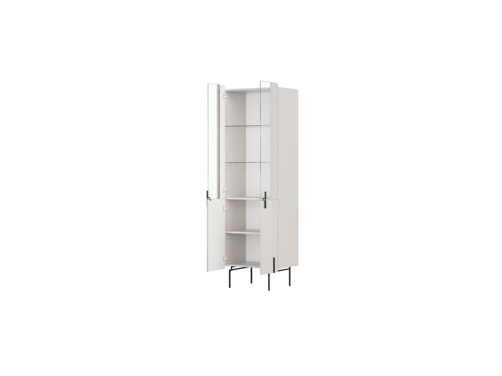 Mathilde - Mueble vitrina de 2 puertas - Patas negras