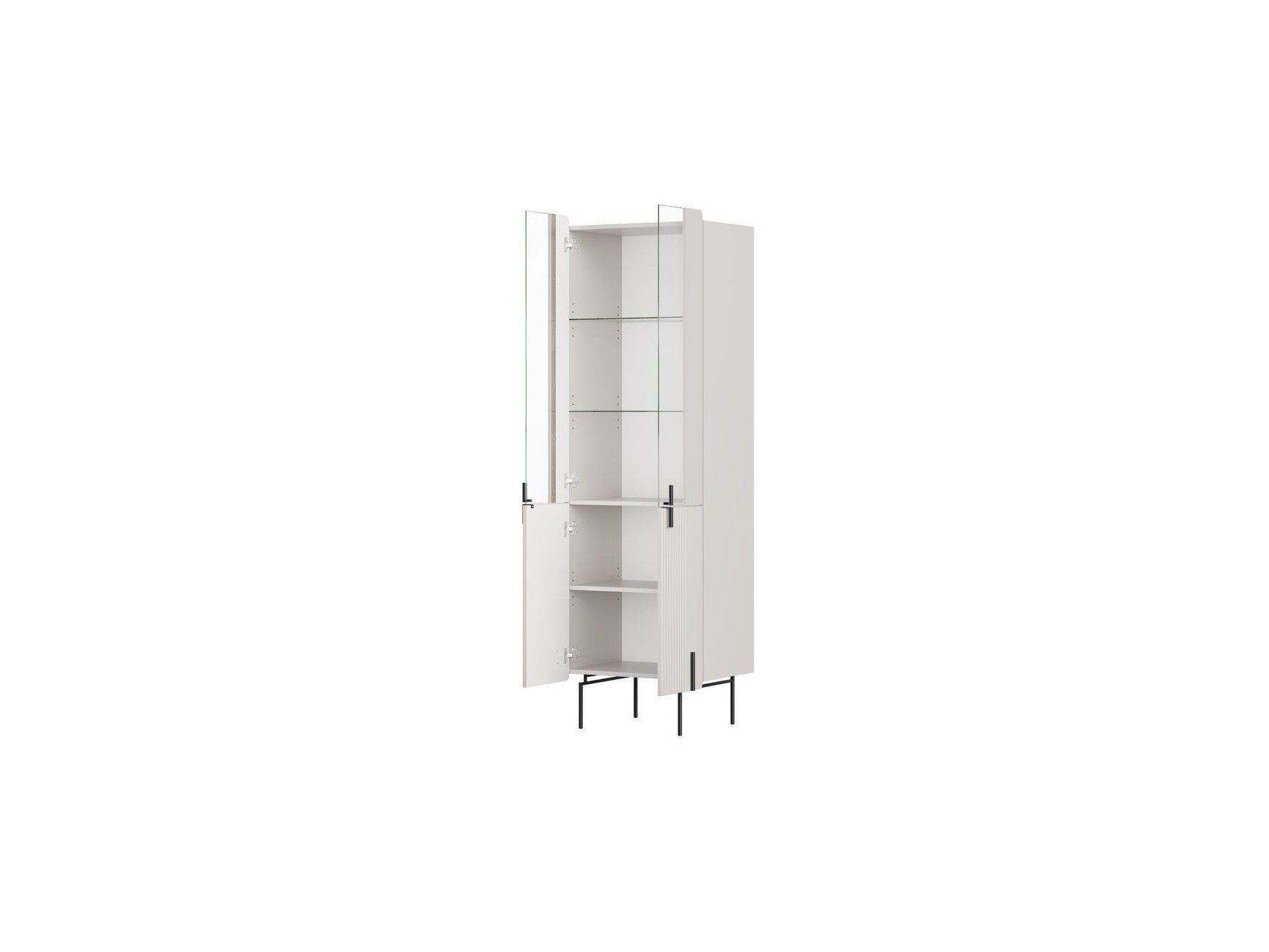 Mathilde - Mueble vitrina de 2 puertas - Patas negras