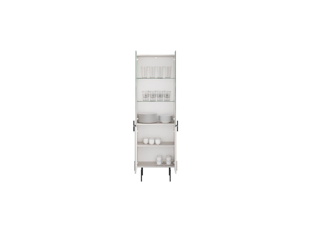 Mathilde - Mueble vitrina de 2 puertas - Patas negras
