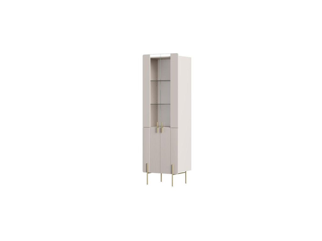 Mathilde - Mueble vitrina de 2 puertas - Patas doradas