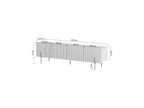 Mathilde - 4-Door TV Unit - Marble-Effect Top and Gold Legs