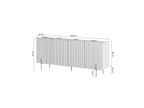 Mathilde - 4-Door Sideboard with Marble-Effect Top - Gold Legs