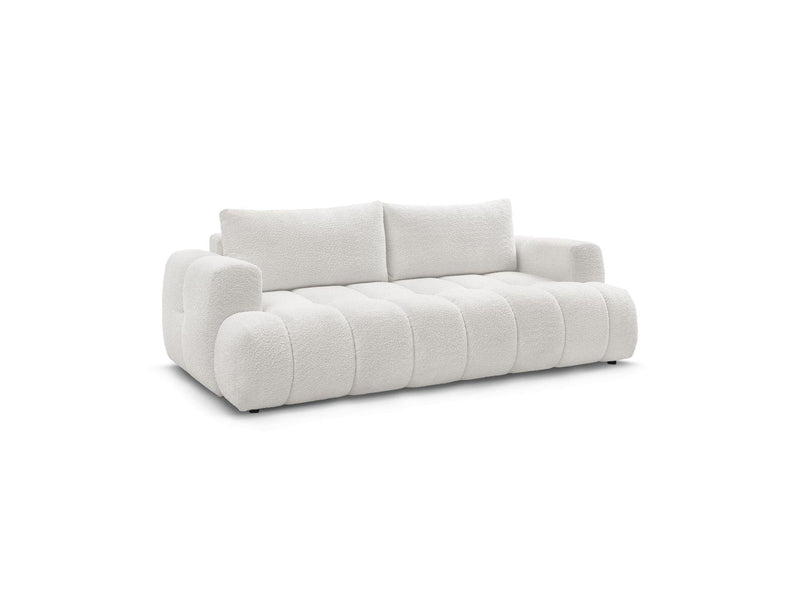 Canapé Droit Convertible 3 Places - Fuji - Tissu Bouclette