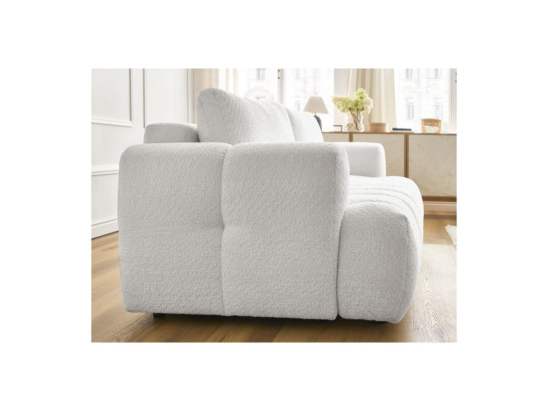 Canapé Droit Convertible 3 Places - Fuji - Tissu Bouclette