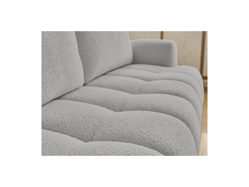 Canapé Droit Convertible 3 Places - Fuji - Tissu Bouclette