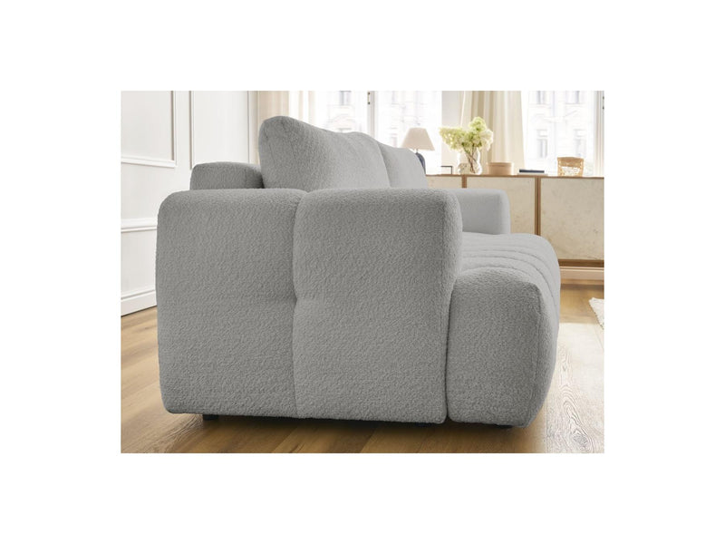 Canapé Droit Convertible 3 Places - Fuji - Tissu Bouclette