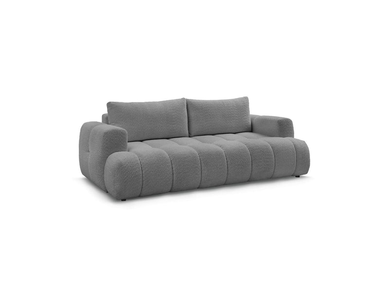 Canapé Droit Convertible 3 Places - Fuji - Tissu Bouclette