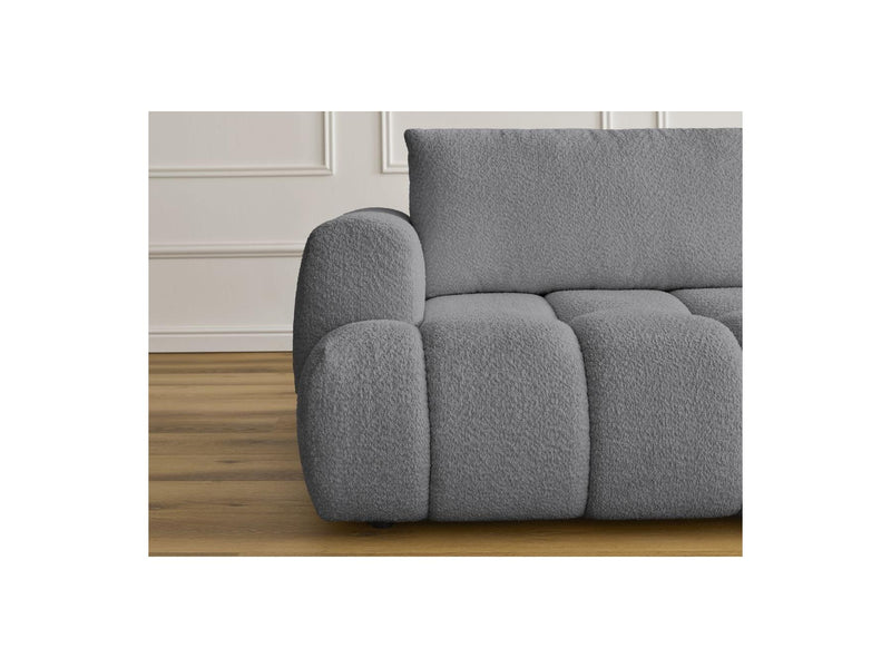 Canapé Droit Convertible 3 Places - Fuji - Tissu Bouclette