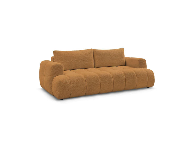 Canapé Droit Convertible 3 Places - Fuji - Tissu Bouclette