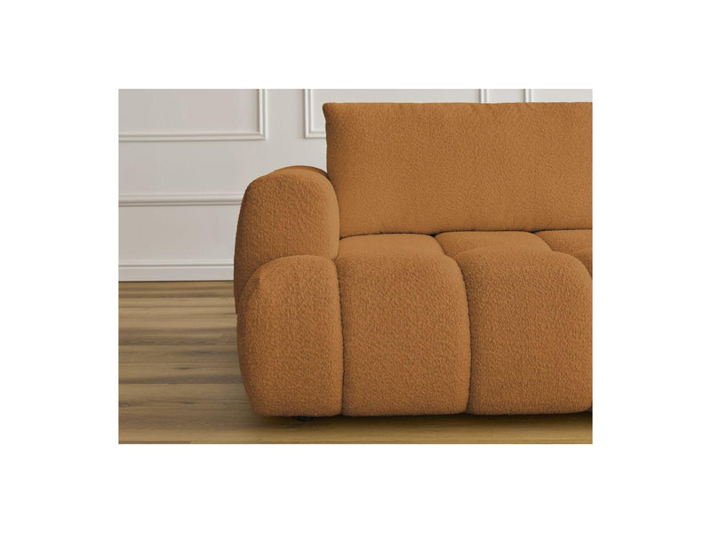 Canapé Droit Convertible 3 Places - Fuji - Tissu Bouclette