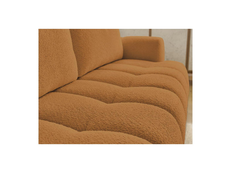 Canapé Droit Convertible 3 Places - Fuji - Tissu Bouclette