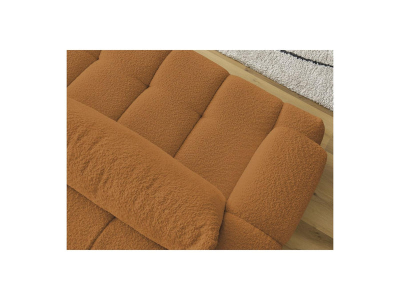 Canapé Droit Convertible 3 Places - Fuji - Tissu Bouclette