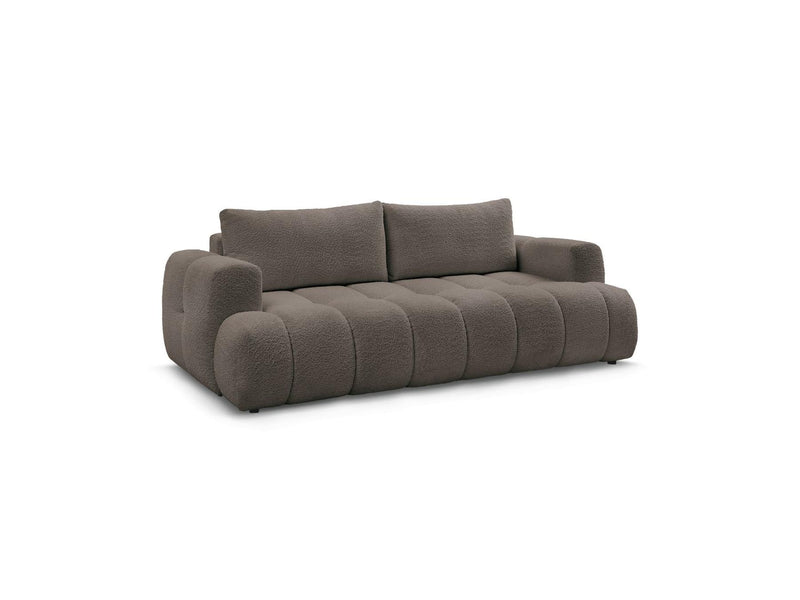 Canapé Droit Convertible 3 Places - Fuji - Tissu Bouclette