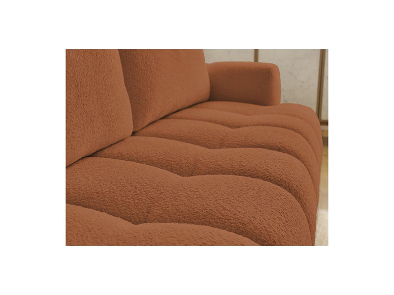 Canapé Droit Convertible 3 Places - Fuji - Tissu Bouclette