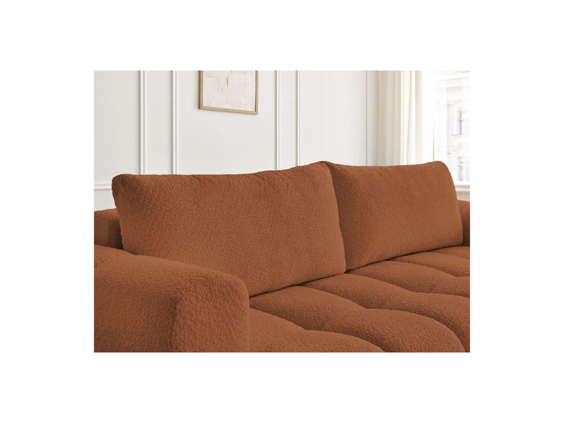 Canapé Droit Convertible 3 Places - Fuji - Tissu Bouclette