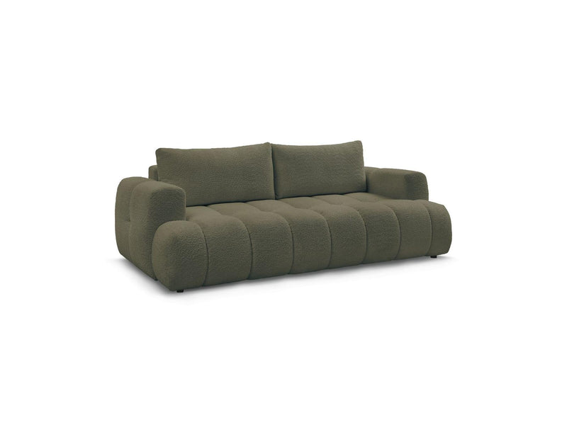 Canapé Droit Convertible 3 Places - Fuji - Tissu Bouclette