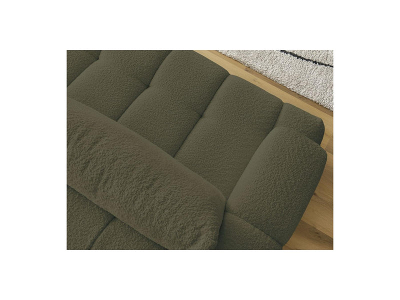 Canapé Droit Convertible 3 Places - Fuji - Tissu Bouclette