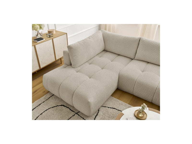 Canapé Panoramique Convertible - Fuji - Tissu Bouclette - Angle Droit