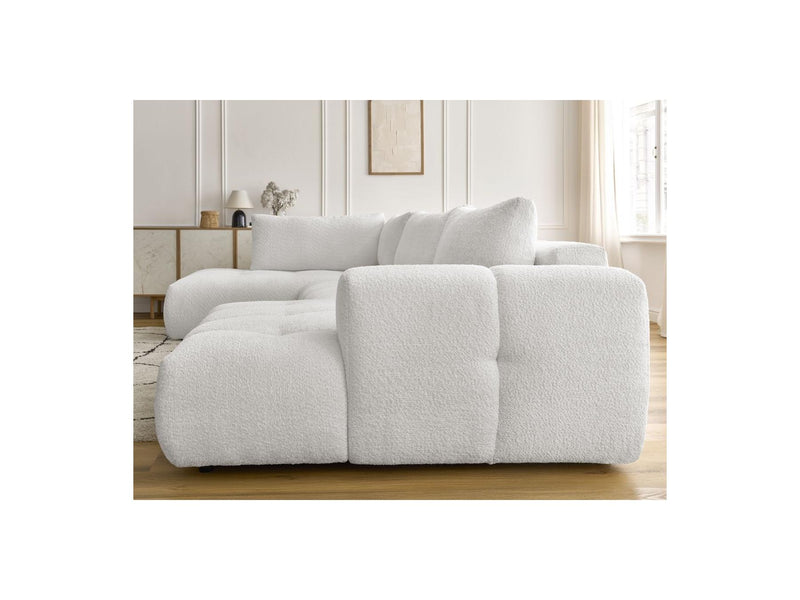 Canapé Panoramique Convertible - Fuji - Tissu Bouclette - Angle Droit