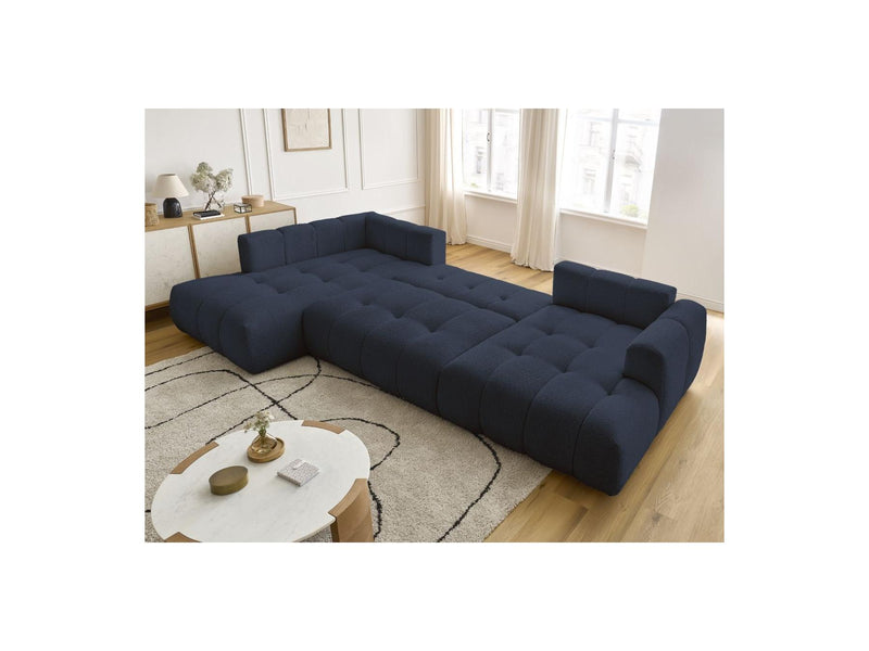 Canapé Panoramique Convertible - Fuji - Tissu Bouclette - Angle Droit