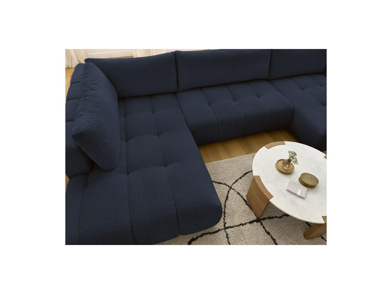 Canapé Panoramique Convertible - Fuji - Tissu Bouclette - Angle Droit