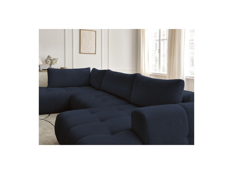 Canapé Panoramique Convertible - Fuji - Tissu Bouclette - Angle Droit