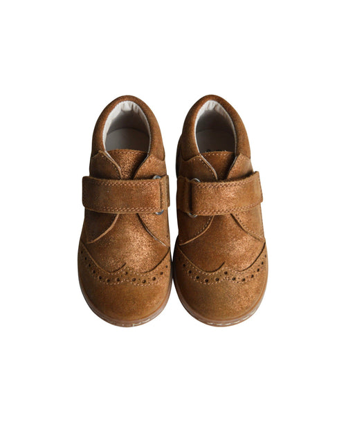 Chaussures Bottillons Bottines Scratchs Léon - Cuir Camel Irisé - Fille