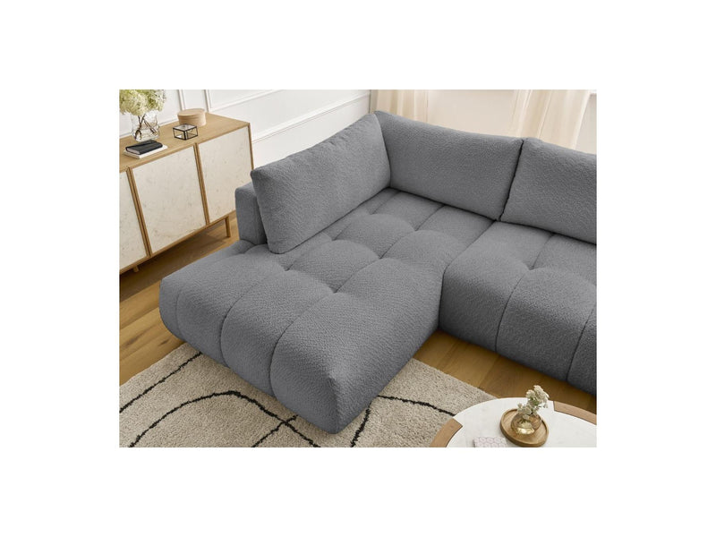 Canapé Panoramique Convertible - Fuji - Tissu Bouclette - Angle Droit