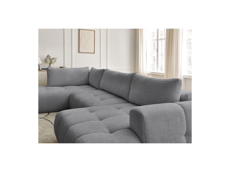 Canapé Panoramique Convertible - Fuji - Tissu Bouclette - Angle Droit