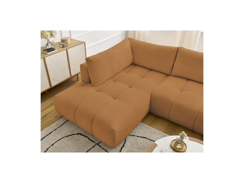 Canapé Panoramique Convertible - Fuji - Tissu Bouclette - Angle Droit