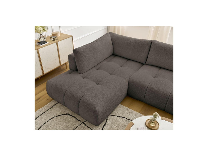 Canapé Panoramique Convertible - Fuji - Tissu Bouclette - Angle Droit