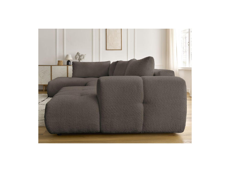 Canapé Panoramique Convertible - Fuji - Tissu Bouclette - Angle Droit