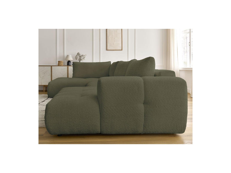 Canapé Panoramique Convertible - Fuji - Tissu Bouclette - Angle Droit