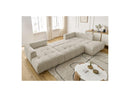 Canapé Panoramique Convertible - Fuji - Tissu Bouclette - Angle Gauche
