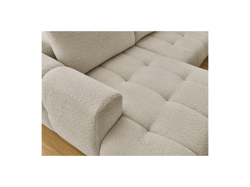 Canapé Panoramique Convertible - Fuji - Tissu Bouclette - Angle Gauche