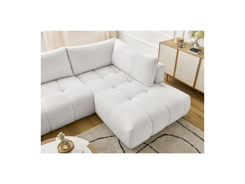 Canapé Panoramique Convertible - Fuji - Tissu Bouclette - Angle Gauche