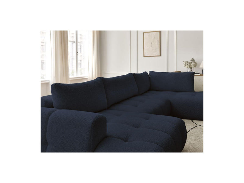 Canapé Panoramique Convertible - Fuji - Tissu Bouclette - Angle Gauche