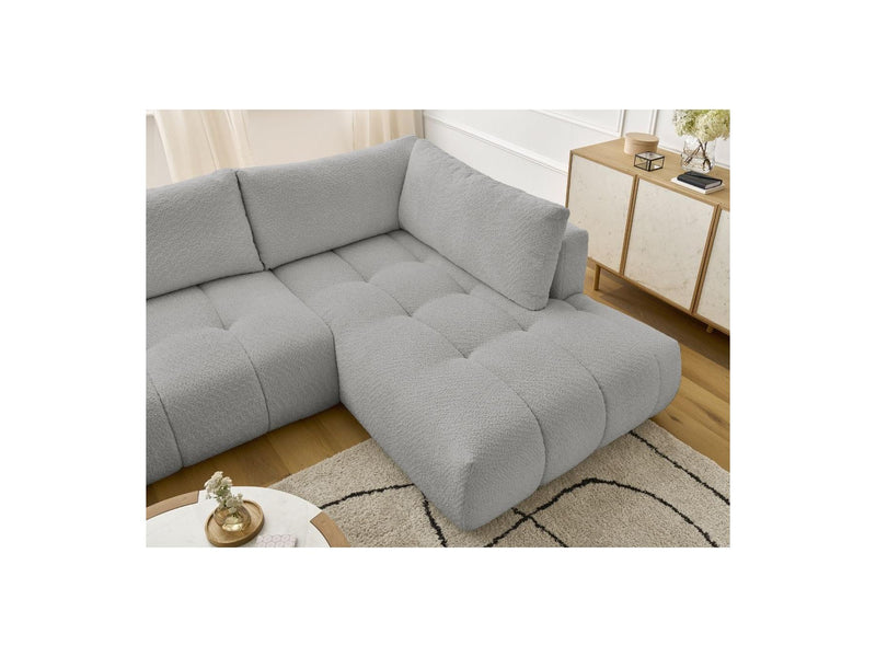Canapé Panoramique Convertible - Fuji - Tissu Bouclette - Angle Gauche