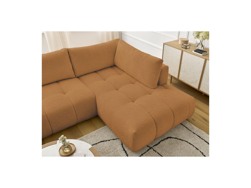 Canapé Panoramique Convertible - Fuji - Tissu Bouclette - Angle Gauche