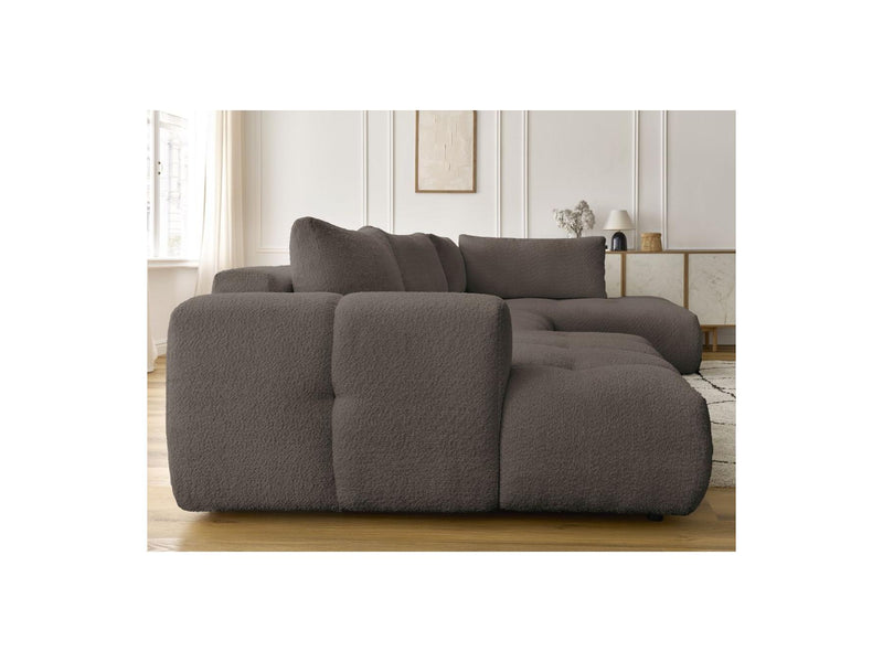 Canapé Panoramique Convertible - Fuji - Tissu Bouclette - Angle Gauche