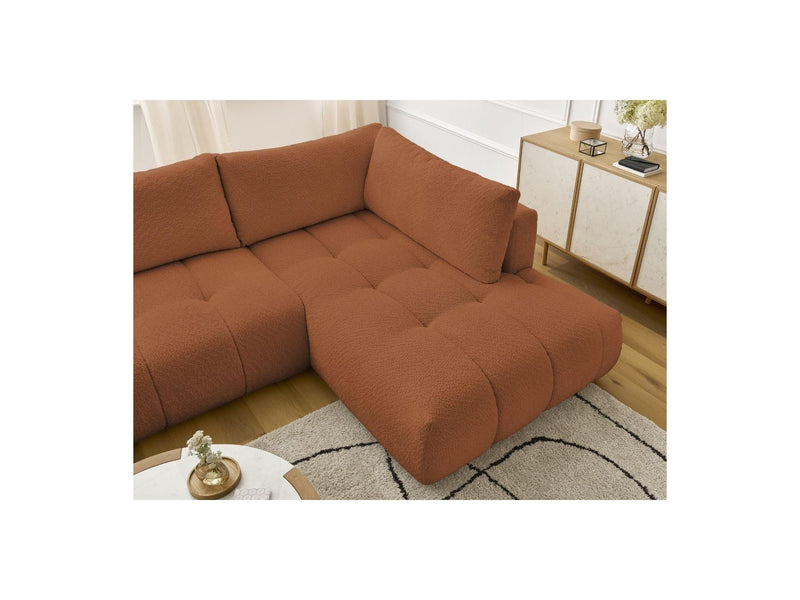 Canapé Panoramique Convertible - Fuji - Tissu Bouclette - Angle Gauche