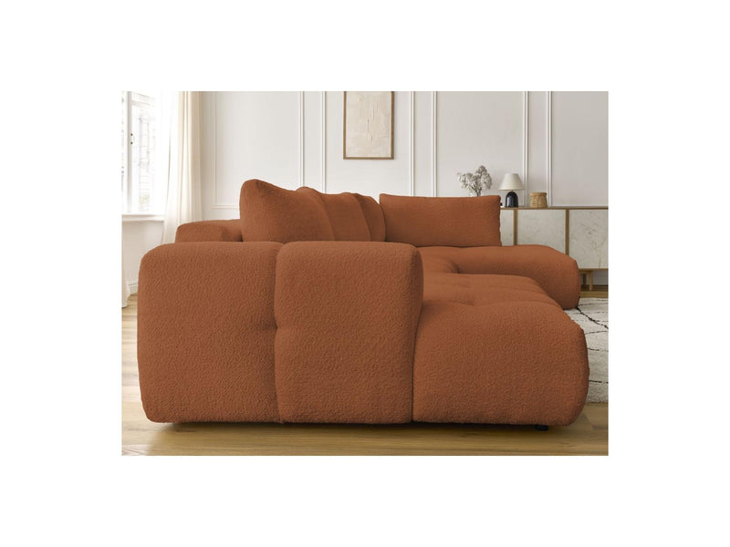 Canapé Panoramique Convertible - Fuji - Tissu Bouclette - Angle Gauche