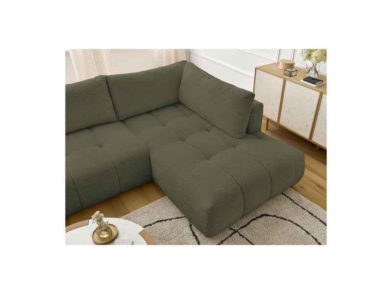 Canapé Panoramique Convertible - Fuji - Tissu Bouclette - Angle Gauche